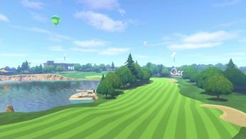 Image of the grassy golf course in Switch Sports.