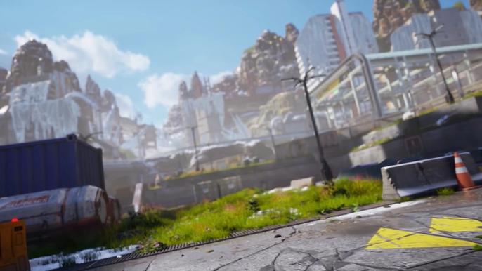 Image of a grassy map in Apex Legends Mobile.