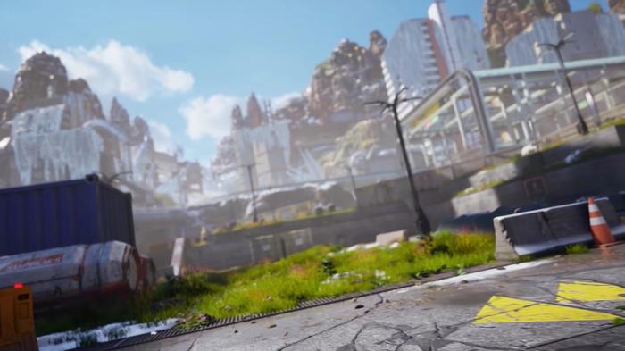 Image of a grassy map in Apex Legends Mobile.