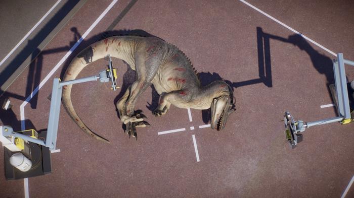 Jurassic World Evolution 2 Injured Allosaurus in Paleo-Medical Facility