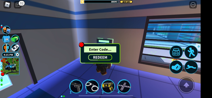 Screenshot from Jailbreak, showing the ATM code redeem screen