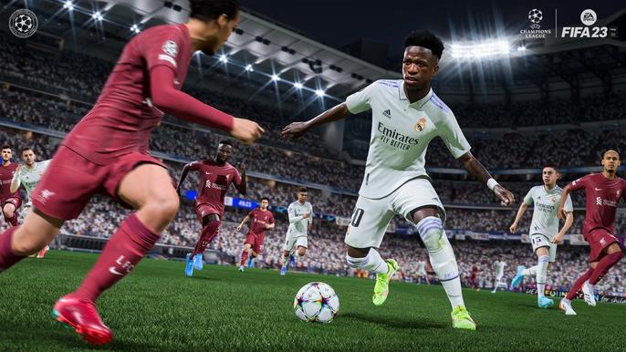 Image of Vinícius Jr. in FIFA 23.