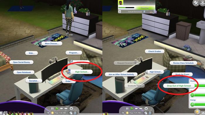 Sims 4 High School Years drop out on computer