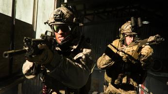 Image showing Modern Warfare 2 players aiming down sights of guns