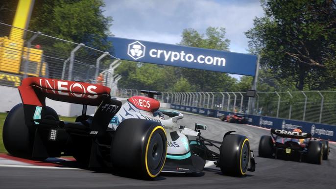 Image of a Mercedes car in F1 22.