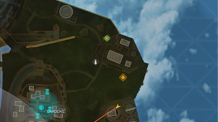 A zoomed-in location on the Olympus map in Apex Legends.