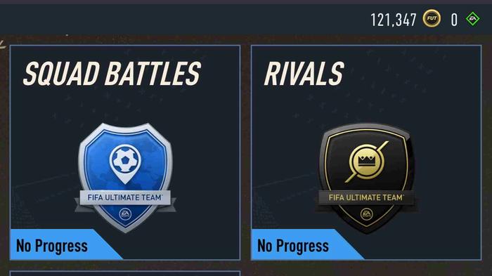 Image of the Rivals redemption button in the FIFA 23 companion app.