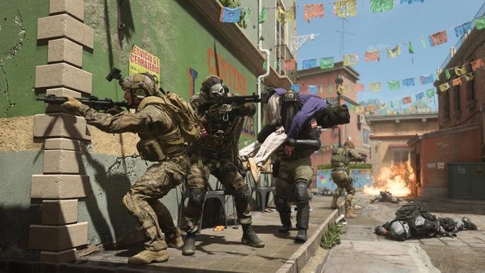 Modern Warfare 2 players escorting hostage
