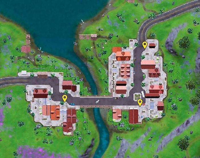 Here's where you can place warning signs in at Misty Meadows in Fortnite. 