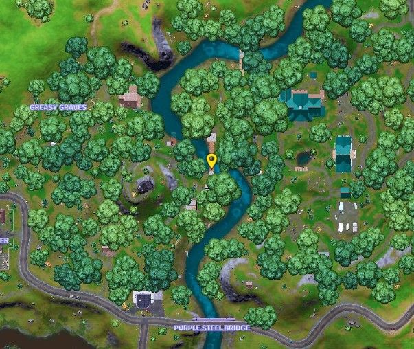 Beast Boy spawns at this yellow blip in Fortnite.