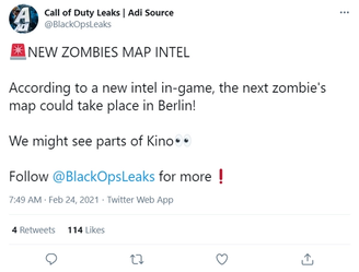 Cold War Zombies Leaks Next Map Release Date Map 3 Location Berlin Kino Der Toten And Everything You Need To Know About Dlc 2