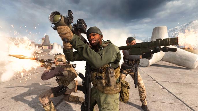 Image showing Modern Warfare player firing PILA launcher