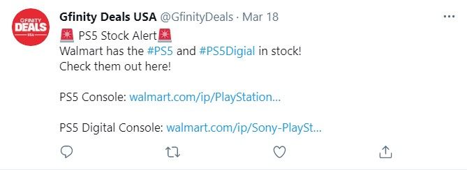 Walmart PS5 Stock