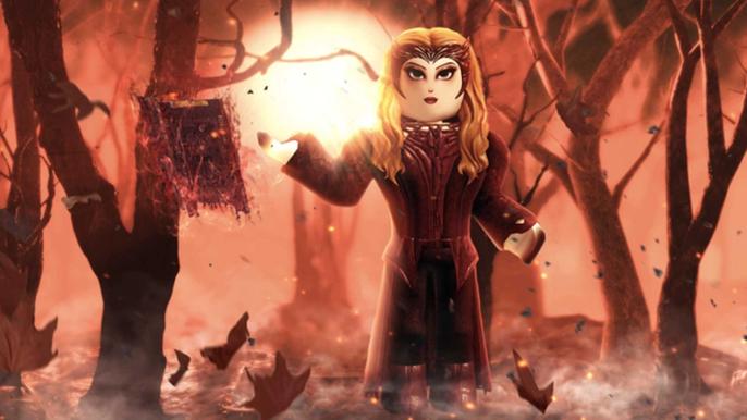 Scarlet Witch in Roblox form in Marvel New Journey