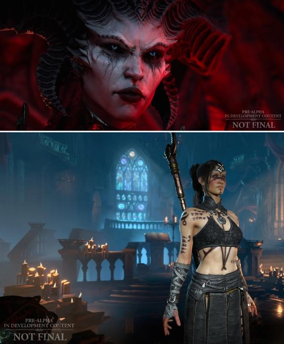 Diablo 4 Lilith and Sorceress Art