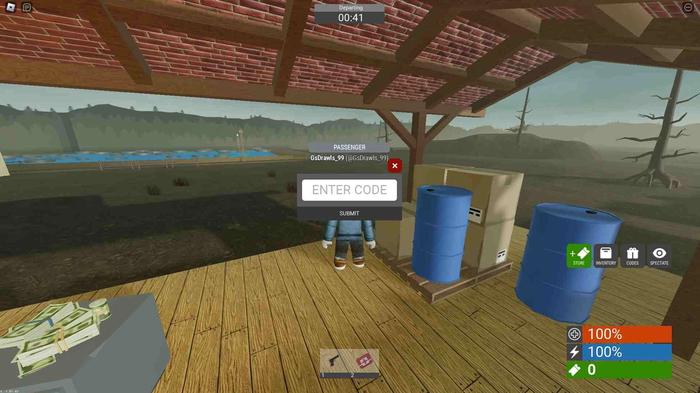 Image of the code redemption screen in Edward the Man Eating Train on Roblox.