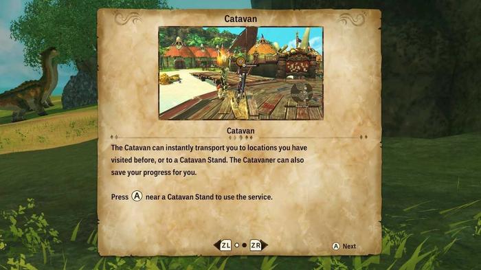 The Catavan Stand in Monster Hunter Stories 2, allowing for Fast Travel