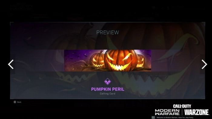 Pumpkin Peril Calling Card