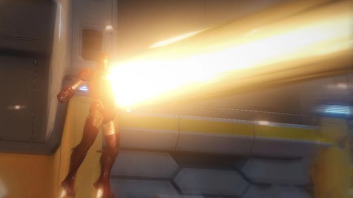 Iron Man attacking in Marvel Future Revolution.