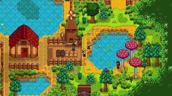 A promo screenshot for Stardew Valley.