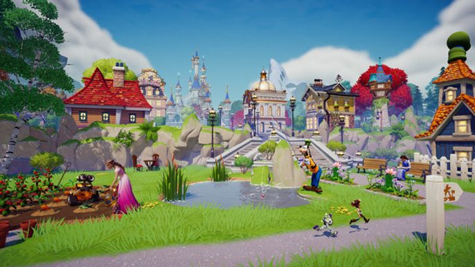 Image of the village in Disney Dreamlight Valley.