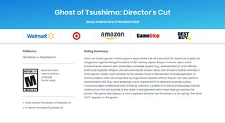 Ghost Of Tsushima Director S Cut Rated For Ps4 And Ps5