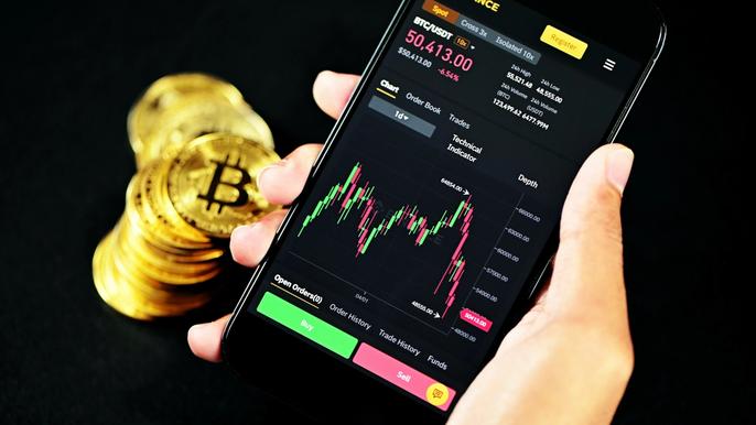 Binance app showing bitcoin prices