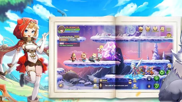 Rainbow Story gameplay doesn't easily show where Rainbow Story codes are to be entered.