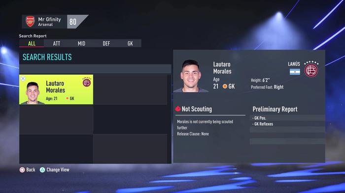 Lautaro Morales FIFA 22 Career Mode Stats