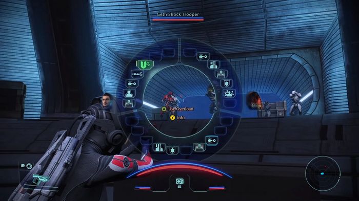 Screen shot of Mass Effect Legendary Edition. The Geth are visible.