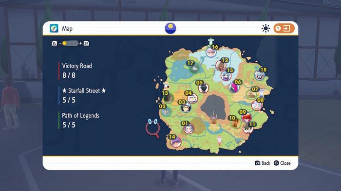 Picture of the map in Pokemon Scarlet and Violet