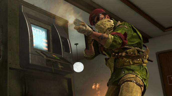Image of a character shooting a shotgun in Warzone.