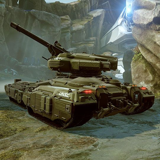 The Halo Infinite Scorpion vehicle. It's basically a tank.