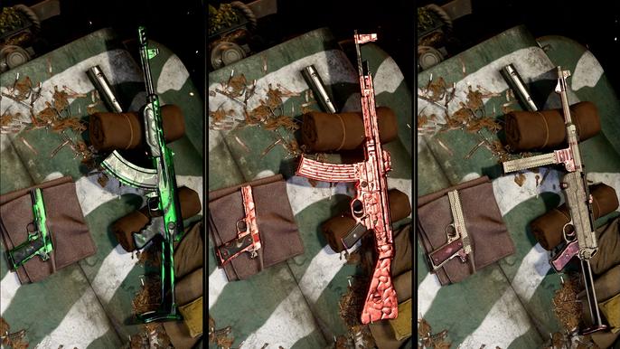 Image showing Vanguard Zombies camos on guns laid on table