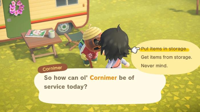 Tortimer's storage services on Harv's Island in Animal Crossing: New Horizons.