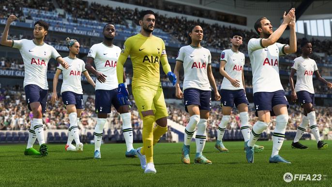 Image of Tottenham Hotspur players in FIFA 23.