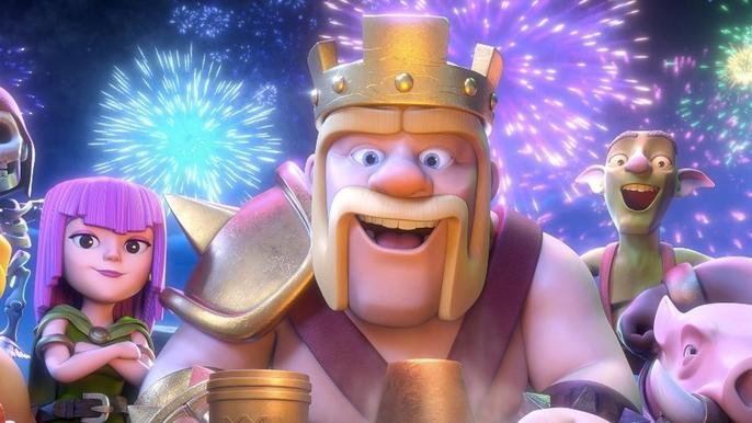 Image of a firework display in Clash of Clans.