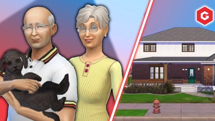 An image of a player's grandparents in The Sims.