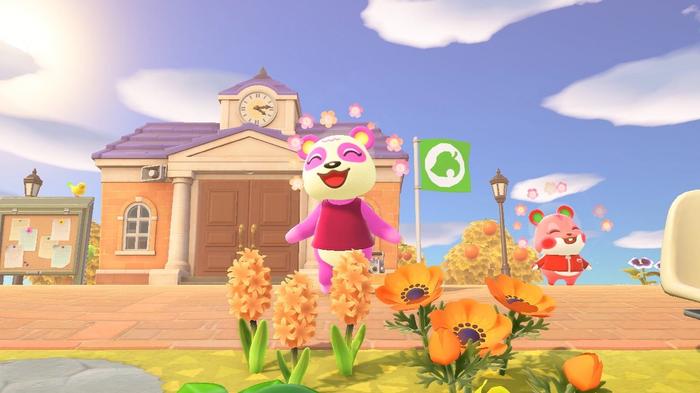A player using the Handheld camera from their Nook Phone's Pro Camera app in Animal Crossing: New Horizons.