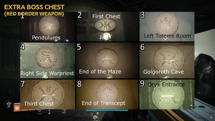 locations of symbols for secret chest 4 in king's fall