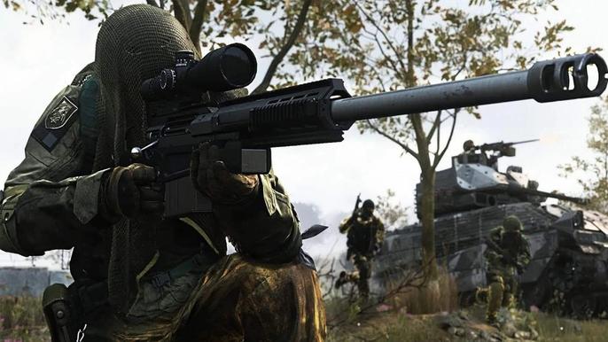 Image showing Modern Warfare player holding AX-50 sniper rifle