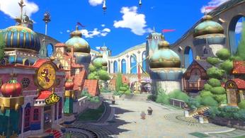 A view of the Kingdom in Ni No Kuni Cross Worlds