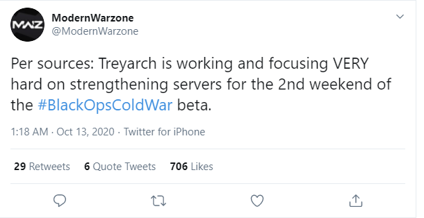 Black Ops Cold War Servers