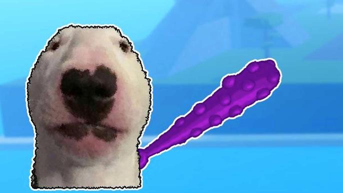 Image of a dog in the Roblox game Meme Sea.