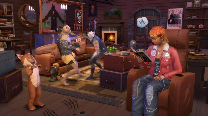 A promo screenshot for The Sims 4 Werewolves.