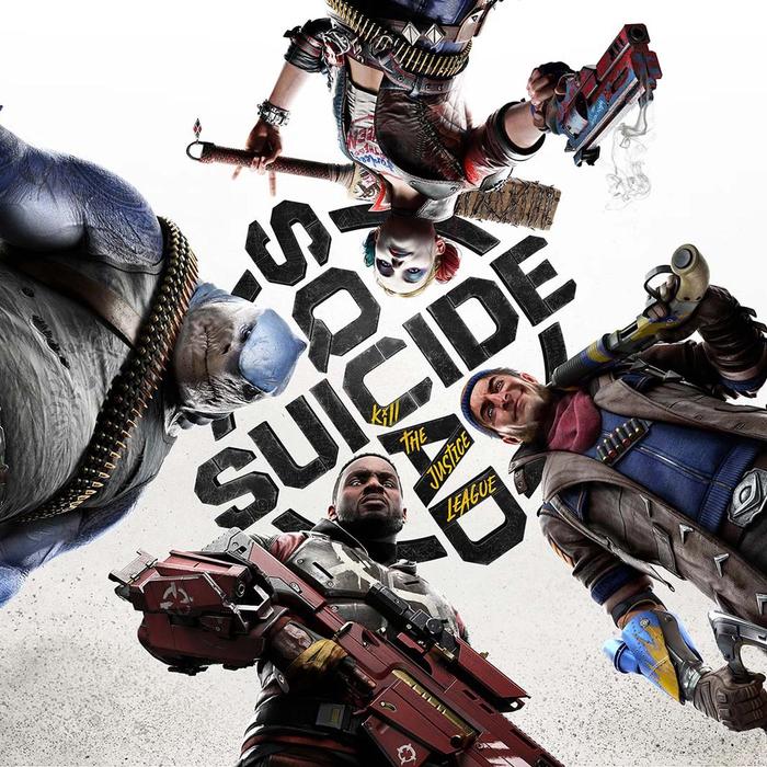 Image of the group in a circle, in key art from Suicide Squad: Kill The Justice League.