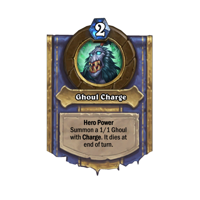 Death Knight's Ghoul Charge ability in Hearthstone