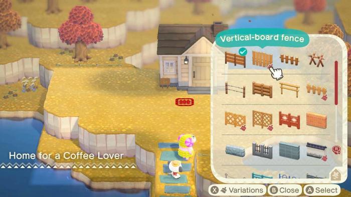 Animal Crossing New Horizons Happy Home Paradise Building Fences Screen