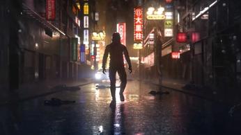 GhostWire: Tokyo's protagonist walks an empty street.