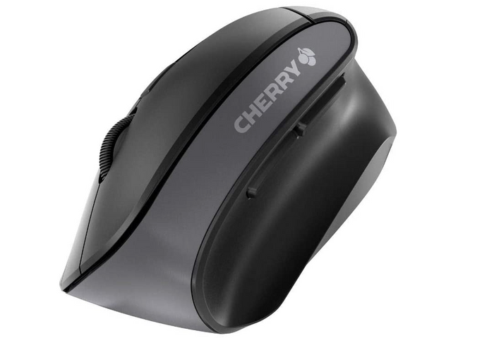 best ergonomic mouse, image of a black and grey ergonomic mouse